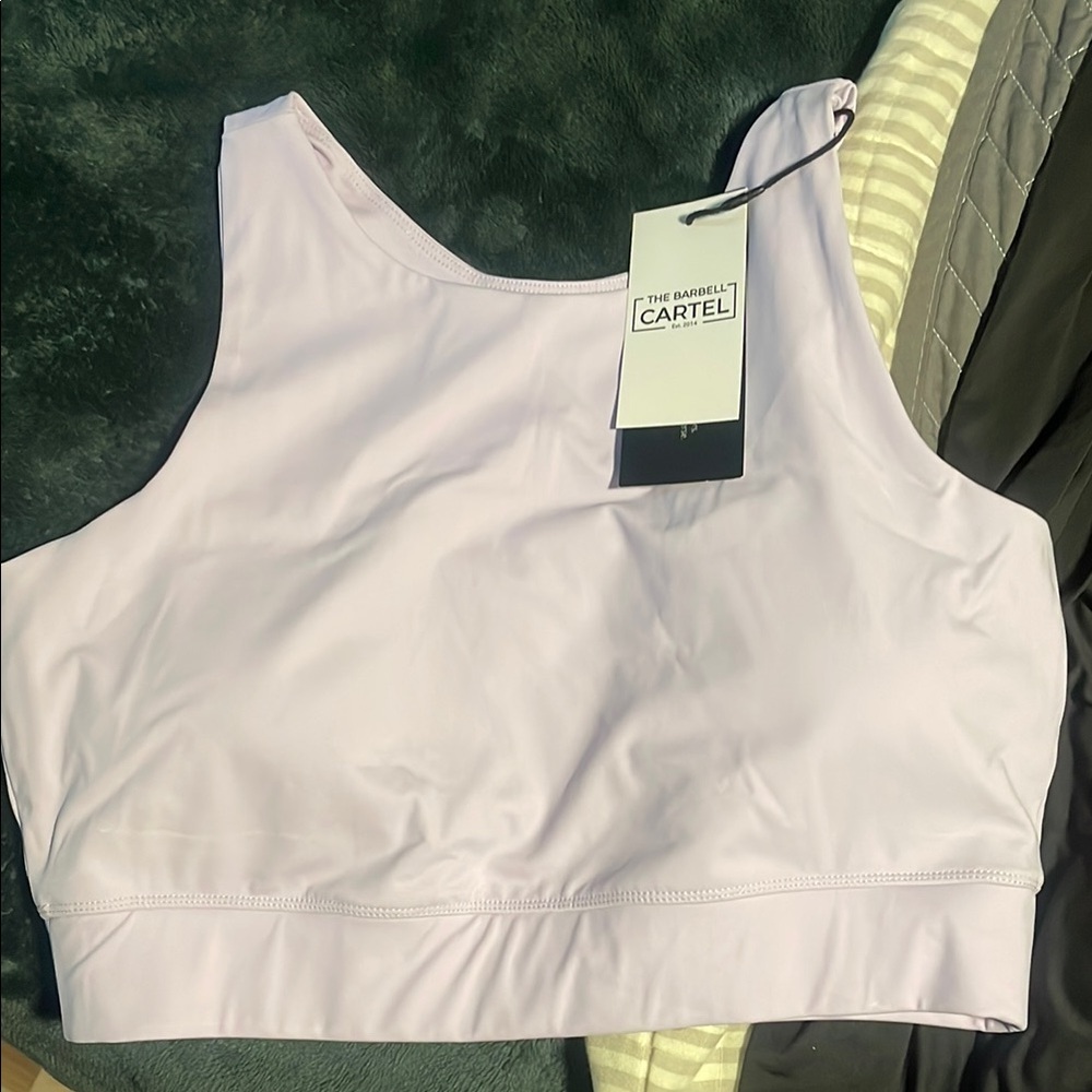 Women's Lavender Barbell Cartel infinity bra